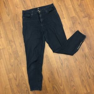 Just Black denim jeans with zip ankle detail